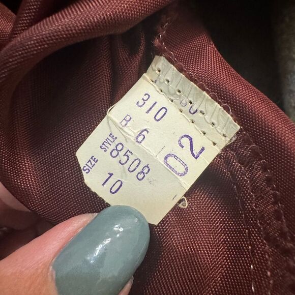 Vintage Youthcraft Brown Velvet Trimmed Wool Trench Coat - Picture 13 of 14